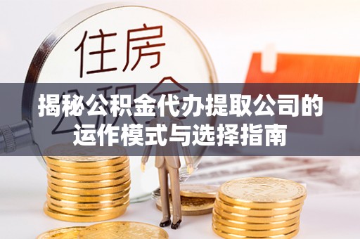 朗县揭秘公积金代办提取公司的运作模式与选择指南
