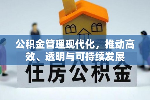 朗县公积金管理现代化，推动高效、透明与可持续发展