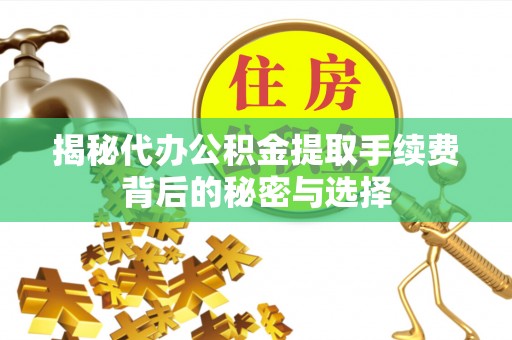 朗县揭秘代办公积金提取手续费背后的秘密与选择