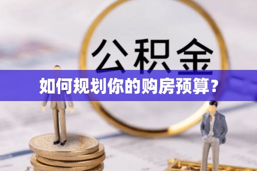 朗县如何规划你的购房预算？