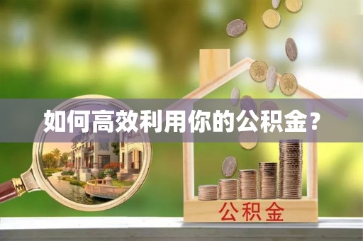 朗县如何高效利用你的公积金？